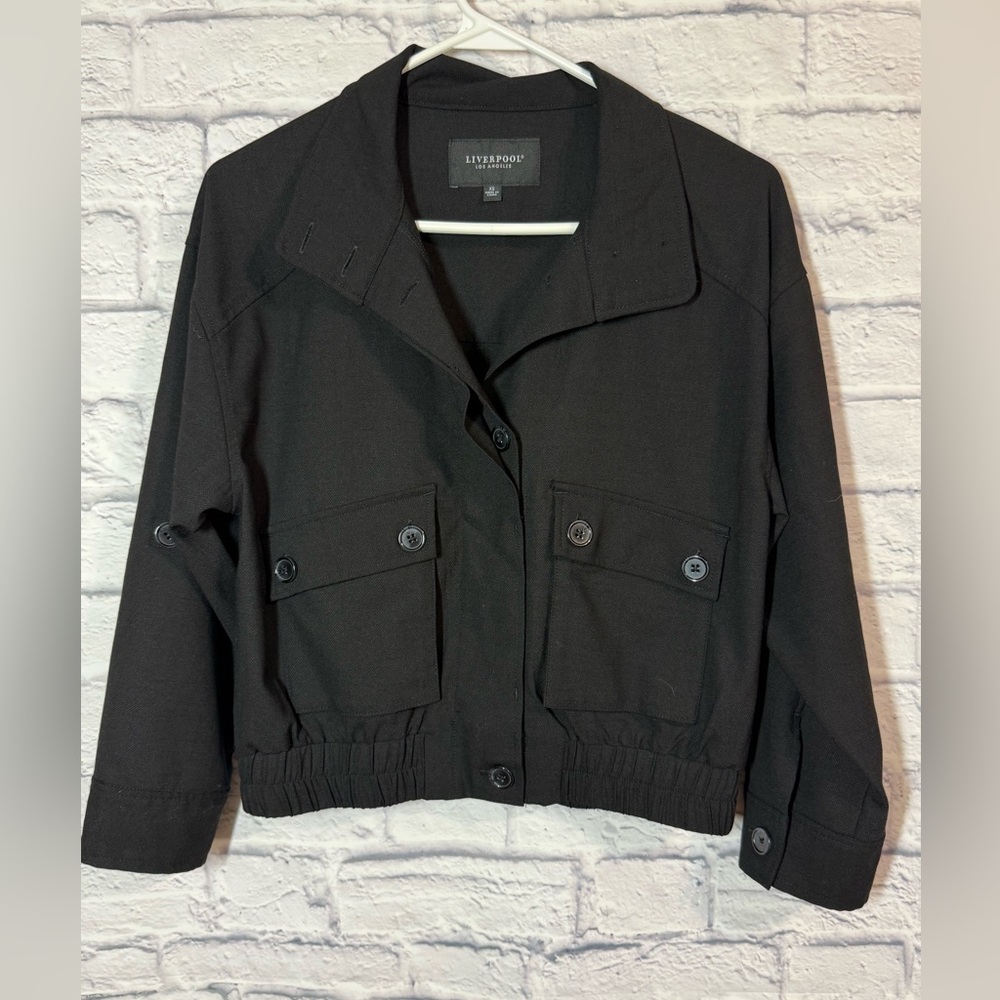 Liverpool Los Angeles Utility Jacket with Cinch Hem, XS